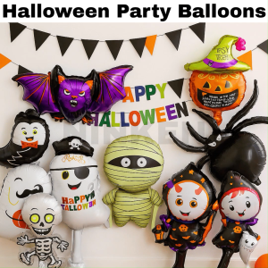 Halloween Party Decor Spider Pumpkin Ghost Witch Bat Skull Foil Balloon Belon Halloween Balloons
