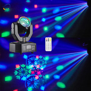 Super Mini Moving Head Pattern Beam Light with Aperture and Remote Control DMX512 DJ Disco Christmas Birthday Party Effect Light