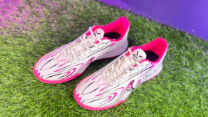 SATSET X Sepatu Futsal Zebra Futuris In Dewasa Sol Gerigi White Pink