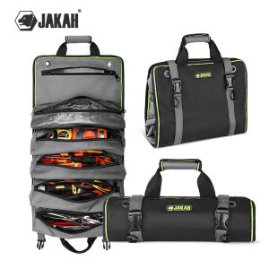 Roll Up Tool Bag Multi-pockets Tool Organiser 600 Denier with 11 Interior Pockets 68x36cm Ideal for Craftsmen Electricians