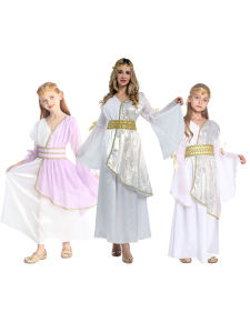 ชุดเด็กผู้หญิงสำหรับงานวันเด็ก ชุดเทพธิดาโคลัมบัส ชุดการแสดงบนเวที ชุดเด็กผู้หญิง ชุดนางฟ้า ชุดเด็กผู้หญิง ชุดเด็ก