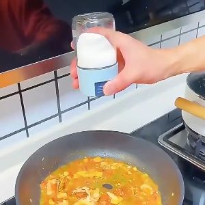 Lọ đựng gia vị thủy tinh CÓ BẤM NÚT ĐỊNH LƯỢN mẫu mới cực tiện dụng trong nhà bếp/ Hũ đựng gia vi liền nắp chống ẩm cực tốt
