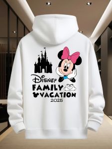 Mickey Mouse Minnie Boy Girl Kid Hoodie Family Parent-child Autumn Winter Sweater Oversized Casual Men Women Couple Long Sleeves