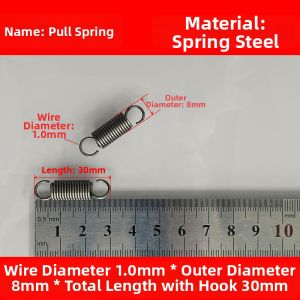 Stainless Steel Spring with Hook Strong Pulling Force Oven Display Stand Door Spring Hardware Tools Stretchable Bumper