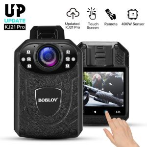 BOBLOV KJ21 Pro Body Mini Sports Camera with Remote Controller Touch Screen HD 1296P 128GB 2850Mah DVR Video Audio Recorder BodyCam Camcorder Sports Action Police Camera  Motion Detect Bike Motor Dash Cam For Vlogging