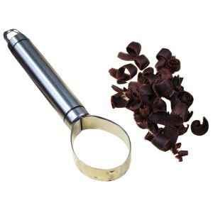 Stainless Steel Chocolate Shaver Cream Cheese Scraper Tool Black Forest Shaving Roller Kitchen Baking Accessories Dough Scraper