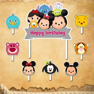 Topper cake tsum tsum happy birthday hiasan kue ulang tahun