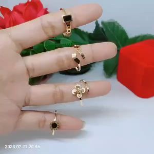 Cincin Titanium Premium Perhiasan Aksesoris Lapis Emas Terlaris Termurah CT11