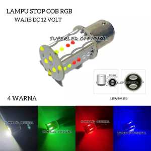 Lampu Stop Belakang Stop Rem 30 Mata COB 4 RGB 2 Mode Running Dan Flash Arus Wajib DC 12Volt 1157 / Lampu Stop Rgb / Lampu Stop COB Running / Lampu Stop BAY15D