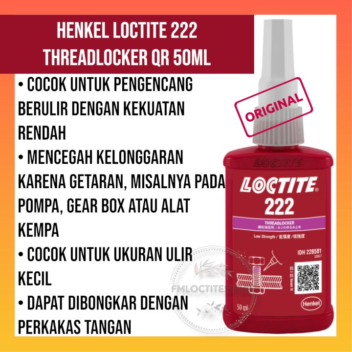 EXP%20JUN%202027%20LEM%20LOCKTITE%20LOCTITE%20222%20LEM%20ULIR%20SKRUP%20THREADLOCKER%20LOW%20STRENGTH%20QR%2050%20ML%20-%20Image%202