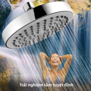 Bộ Vòi Sen Tròn 6 Inch Bộ Vòi Sen Cầm Tay Mạ Điện Có Thanh Nối Dài Cho Phòng Tắm Bộ Vòi Sen Gia Đình