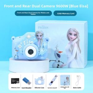 New Year Gift Childrens Camera Disney Princess Elsa Toy for Girls Photography Video Recording Birthday Present Simulation Camera