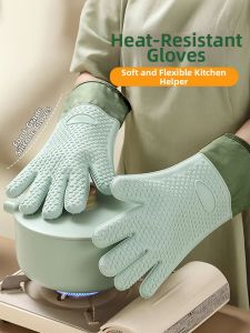 DINGQING | Heat Resistant Kitchen Gloves Food Grade Silicone
