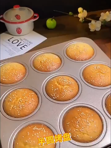 【 In Stock 】4/6/9/12 Hole Muffin Pan Cup Cake Baking Tray/Non-Stick Black Cake Mould Home Baking Tools 蛋糕马芬杯烤盘