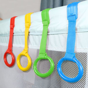 Makayo แหวนดึงพลาสติก ช่วยฝึกการยื่นตั้งไข่ ห่วงสําหรับเด็กหัดยืน Baby Crib Pull Ring