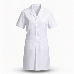 Womens White Lab Coat Work Clothes Short Sleeves Doctors Nurses Dental Clinics Pharmacies Beauty Lab Coats Women