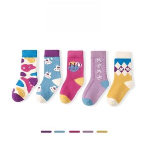 Cotton Comfortable Absorbent Childrens Socks Mid-calf
