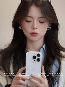 Geometric Twisted Texture Simple Universal Folded Hoop Earrings New Style Womens Fashion Jewelry Alloy Plated Silver Gold