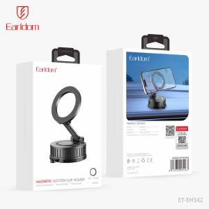 Earldom ET-EH342 Magnetic Suction Cup Phone Holder 360° Rotating Strong Magnetic Dashboard Windshield Zinc Alloy Mount