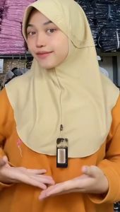 JILBAB KERUDUNG SEKOLAH SERUT PINGGIR (BARYA) REALPICT HIJAB INSTAN PED