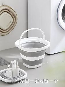 [5L/10L] ROCO Collapsible Square Bucket Portable Water Bucket Wash Basin Travel Pail Baldi Berlipat Tong Air 泡脚盆