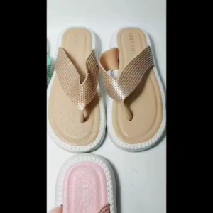 Sandal Karet PCU Japit Tebal Motif Bintik Timbul Silver LLS 8903-3L 36-41