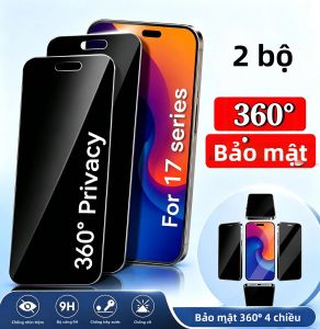 TAOYUNXI | 2 Miếng Dán Kính Cường Lực Bảo Vệ Toàn Diện 360 Độ Cho iPhone 18 Ultra 17 Pro Max Chống Gián Điệp Chống Vân Tay