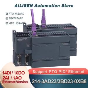 Ethernet CPU224XP-E PLC Programmable Logic Controller 2AI 1AO Replace Siemens 214-2BD23/2AD23 220V For S7-200 RELAY Transistor