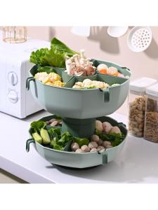 MOLORE | Multi-layer Partitioned Drainage Basket Food Serving Tray