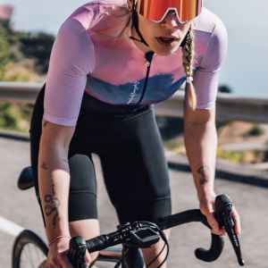 Santic กางเกงขาสั้นสำหรับขี่จักรยานผู้หญิงสวมใส่กลางแจ้งจักรยานขี่จักรยาน 5 ชั่วโมงขี่ถุงน่อง 4D เบาะ MTB จักรยาน WL3C05163