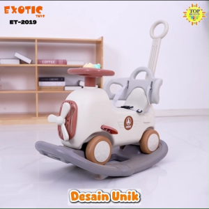 Mainan Ayunan Ride On Exotic ET2019 Helicopter 3in1
