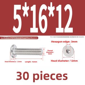 POWER&STRONG | 304 Stainless Steel Flat Head Hex Socket Screw