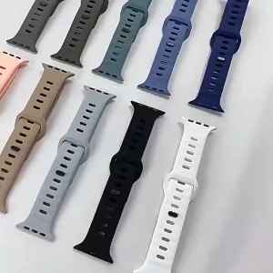 Soft Silicone Sport Watch Band Compatible For Apple Watch Ultra 2/3 Series 11 10 9 8 7 6 SE 49mm 46mm 44mm 41mm 40mm Replacement Wrist Strap