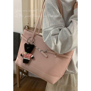 Fashionable Large Capacity Underarm Tote Bag Womens 2024 New Style College Wind Single Shoulder Bag Simple Design Daily Match