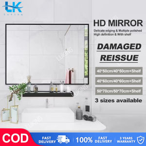 Bathroom Mirror Rectangular Mirror With Shelf Non-Perforated Toilet Mirror Washbasin Mirror Dressing Mirror