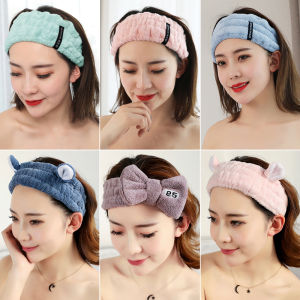 Cat Ear Hairband Womens Face Washing Makeup Masking Tape Simple Style Popular Online Headwear Pure Color Personal Care