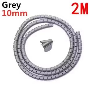 2M 16/10mm Flexible Spiral Cable Wire Protector Cable Organizer Computer Cord Protective Tube Clip Organizer Management Tools