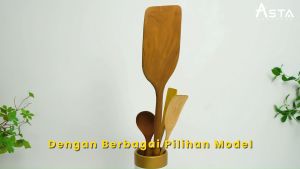 Spatula Kayu Besar Sutil Masak Jumbo Tebal Panjang 60 cm