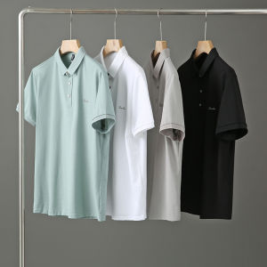 Sorona Cool Feeling Fabric Polo Shirt Short Sleeve High Drape Collared Mens Fashion Versatile Summer New Arrivals Breathable