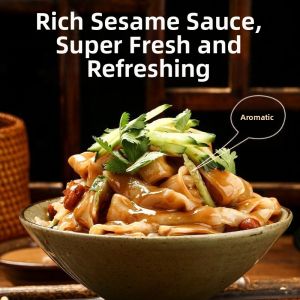 Authentic Shaanxi Fresh Chili Sesame Sauce Cold Rice Noodles Ready to Eat