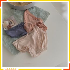 Quần Lót Nữ Viền Ren Set 3 Quần Lót Nữ Đúc Su thun lạnh cao cấp không đường may mềm mại kháng khuẩn