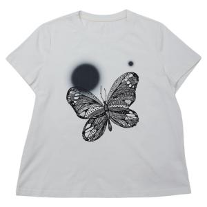 WUSEWUWEI | Colorless Odorless Simple Pure Cotton White Knitted Round Neck Short Sleeve Casual Butterfly Print T-Shirt Women Comfortable