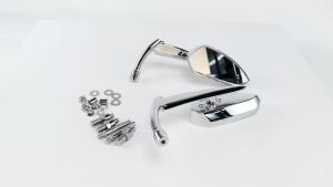 1 Pair Motorcycle Rearview Side Mirrors Scooter Motocross RearView Mirrors 8/10mm For Harley Honda Yamaha Chopper Cruiser