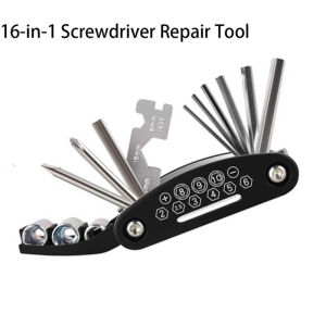 16 in 1 Mountain Bike Portable Socket Multipurpose Wrench Bicycle Multi Tool Screwdriver Motorcycle Bicycle Repair Tools