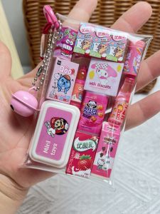 Handmade Miniature Resin Keychain Bag Mobile Phone Case Decorative Toy Bookbag Chain Creative Gift Original Toy Story