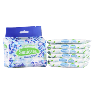 Sanicare Mini Cooling Wipes - 6 packs 48 sheets