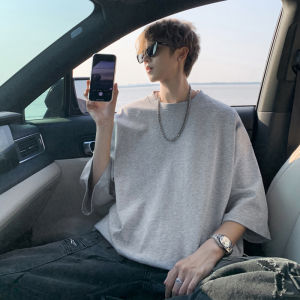 Dopamine Orange Dog T-Shirt Mens Summer Well Combed Cotton Shoulder Heavy Short Sleeve Beachwear American Half Sleeve Printed Youth Fashion