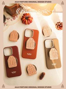 Magnetic Absorption Leather Phone Case with Stand Large Hole Full Coverage for  16ProMax/16Pro/15Pro/16 15 14plus/14P