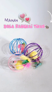 Mainan kucing bola rangkai tikus