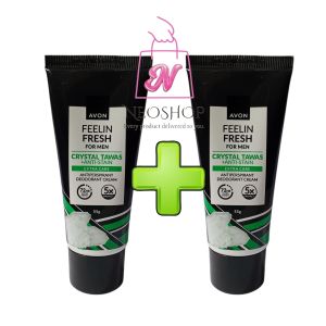 CRYSTAL TAWAS + ANTI STAIN FEELIN FRESH FOR MEN ANTI DEODORANT CREAM 55G